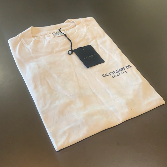 C.C. Filson S/S lightweight Outfitter T- Shirt, NEW, Made in the USA 🇺🇸, Cream - Picture 2 of 5
